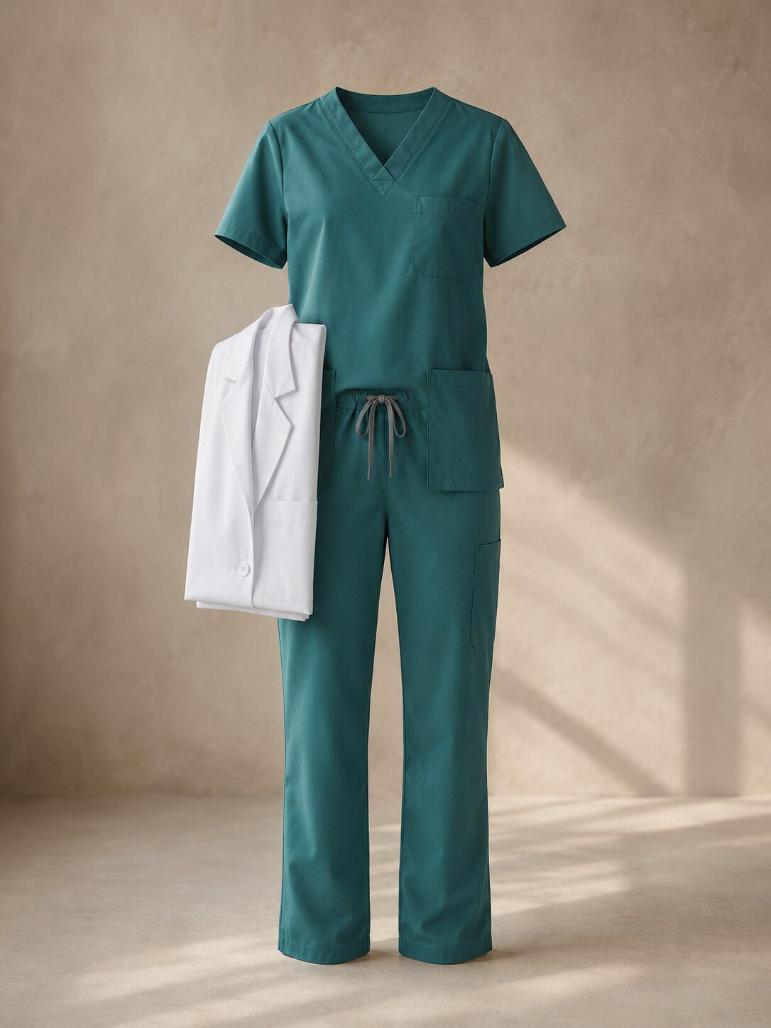 Healthcare uniforms — scrubs, lab coats, tunics